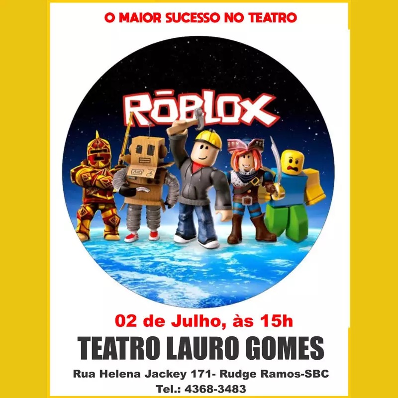 Teatro Goiânia recebe espetáculo infantil Uma aventura Roblox neste domingo  (04/6) – Jornal Hora Extra