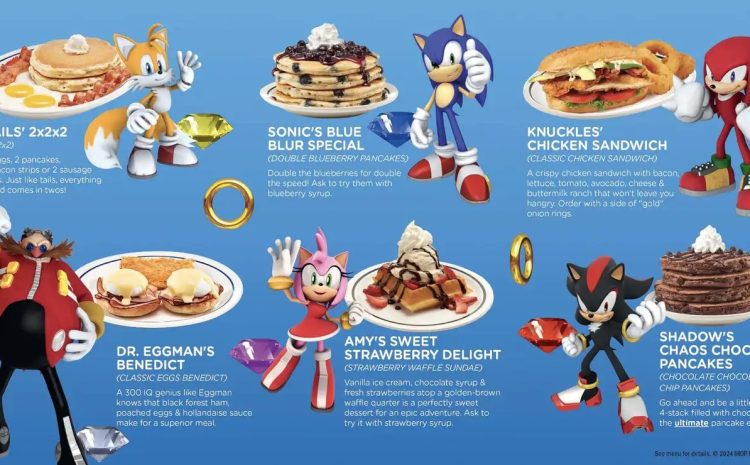 Com panqueca temática do Sonic, restaurante faz menu especial do personagem